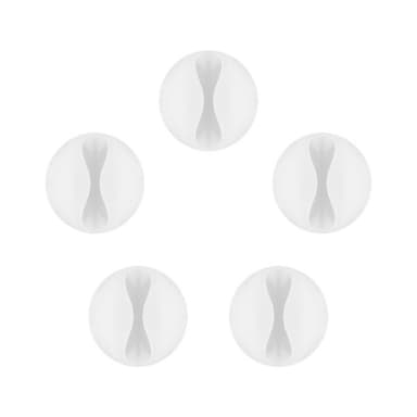 Goobay Kabelholder Hvit 5-pk