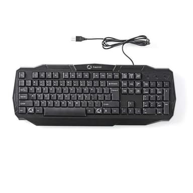 Wired Gaming Keyboard | USB 2.0 | Membrantaster | LED | German | DE Layout | USB-Strøm | Strømkabel lengde: 1.50 m | Gaming