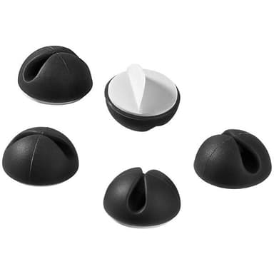 Goobay Kabelholder Svart 5-pk