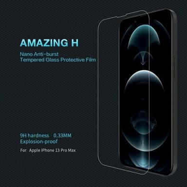 Fullskjermbeskyttelse med herdet glass og ekstra hardhet til iPhone 13 Pro Max