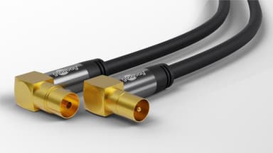 Goobay TV-antennekabel (135 dB), 4x skjermet