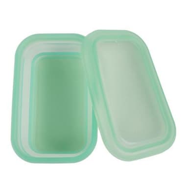 Sammenleggbar matboks 540 ml silikon Grønn