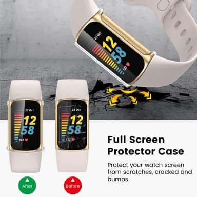 Fitbit Charge 5 skjermbeskytter/skall TPU Transparent