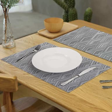 Nettbrett / Coaster PVC kaffe 4-pakning