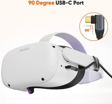 NÖRDIC aktiv AOC Fiber 7,5 m USB-C til USB-A VR Link-kabel for Oculus Quest 2 USB3.2 Gen2 10 Gbps Super Speed ​​​​VR Link-kabel