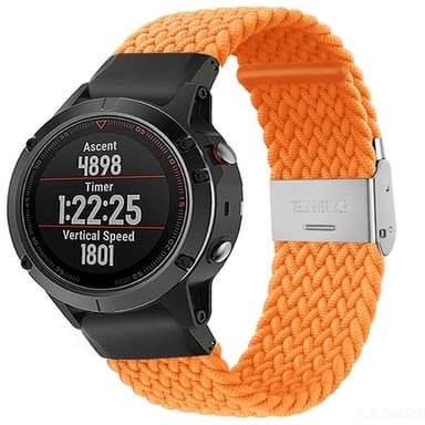 Flettet elastisk armbånd Garmin Fenix 5 - Oransje
