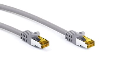 Goobay RJ45 patchkabel CAT 6A S/FTP (PiMF), 500 MHz, med CAT 7 råkabel, grå