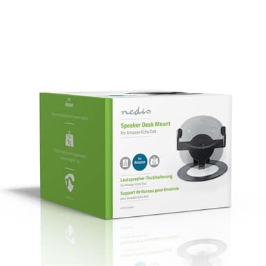 Nedis Speaker Mount | Kompatibel med: Amazon Echo Dot | Bord | 1 kg | Fort | Stål | Sort