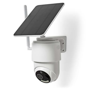 Nedis SmartLife Utendørs kamera | 4G | Full HD 1080p | Panorering og vipping | IP65 | Cloud Storage (valgfritt) / microSD (ikke inkludert) | 5 V DC | Med bevegelses sensor | Nattsyn | Hvit