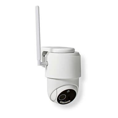 Nedis SmartLife Utendørs kamera | 4G | Full HD 1080p | Panorering og vipping | IP65 | Cloud Storage (valgfritt) / microSD (ikke inkludert) | 5 V DC | Med bevegelses sensor | Nattsyn | Hvit