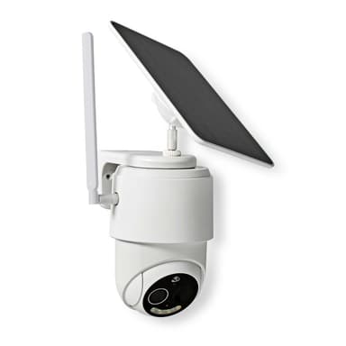 Nedis SmartLife Utendørs kamera | 4G | Full HD 1080p | Panorering og vipping | IP65 | Cloud Storage (valgfritt) / microSD (ikke inkludert) | 5 V DC | Med bevegelses sensor | Nattsyn | Hvit