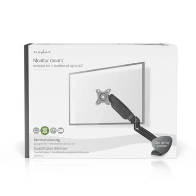 Nedis Desk Monitor Mount | Gassfjær | 1 Skjerm | 15 - 32 "" | 75x75 / 100x100 | Full Motion