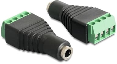 DeLOCK adapter, 3,5mm stereo ho till 4-pin terminalblock, svart