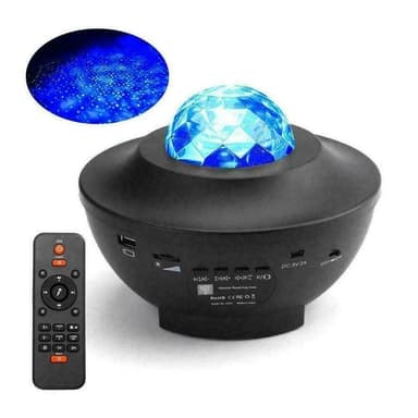 Galaxy-lampe, stjerneprojektor med Bluetooth-høyttaler