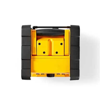 Nedis FM-radio | Jobsite Radio | FM | Batteri drevet / Nettstrøm drevet | Digitalt | 15 W | Skjermstørrelse: 2.2 "" | Blå hvit skjerm | IPX5 | Bære håndtak | Gul / Sort