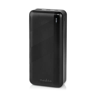 Nedis Power Bank | 30000 mAh | 1.5 / 2.0 / 3.0 A | Antall utganger: 2 | Utgangstilkobling: 1x USB-A / 1x USB-C™ | Inngangstilkobling: 1x Micro USB / 1x USB-C™ | PD3.0 20W | Lithium-Polymer