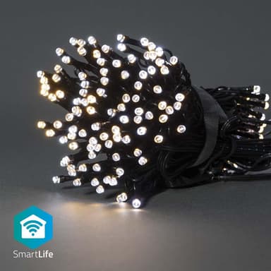 Nedis SmartLife Julelys | Streng | Wi-Fi | Varm til avkjølt hvitt | 100 LED's | 10.0 m | Android™ / IOS