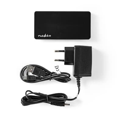 Nedis USB-hub | USB-A Han | USB-A Hun | 7 port(s) | USB 2.0 | Nettstrøm drevet / USB-Strøm | 7x USB