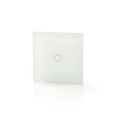 Nedis SmartLife Veggbryter | Wi-Fi | Enkelt | Wall Mount | 1000 W | Android™ / IOS | Glass | Hvit