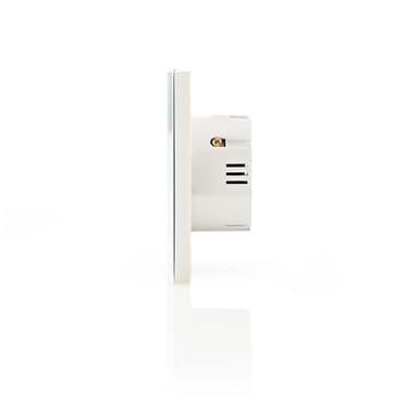 Nedis SmartLife Veggbryter | Wi-Fi | Enkelt | Wall Mount | 1000 W | Android™ / IOS | Glass | Hvit
