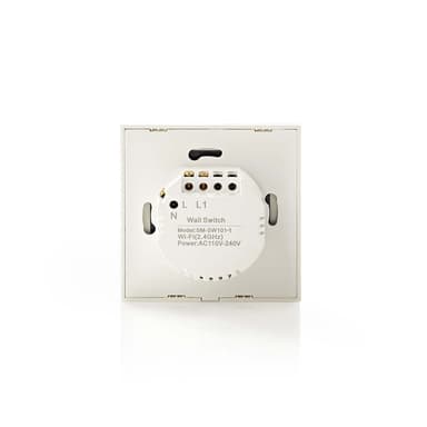 Nedis SmartLife Veggbryter | Wi-Fi | Enkelt | Wall Mount | 1000 W | Android™ / IOS | Glass | Hvit