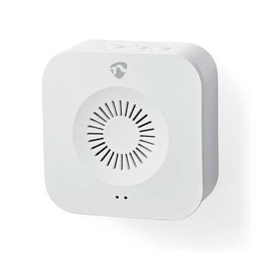 Nedis SmartLife-Klokke | 433 MHz | Tilbehør til: WIFICDP10GY / WIFICDP30WT / WIFICDP40CWT | Batteri drevet / USB-Strøm | 4 Lyder | 4.5 V DC / 5 V DC | Justerbar volum | Hvit