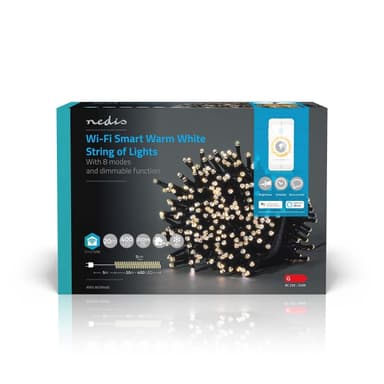 Nedis SmartLife Julelys | Streng | Wi-Fi | Varm Hvit | 400 LED's | 20.0 m | Android™ / IOS