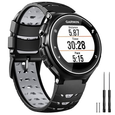Klokkereim til Garmin Forerunner 630 Silikon Svart/Grå