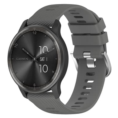 Klokkereim Garmin Forerunner 265/265 Music/255/255Music/Venu 2/Vivoactive 4 Mørk grå 22 mm
