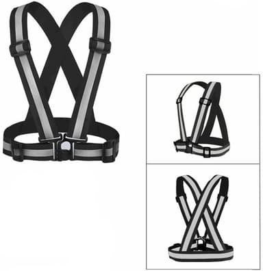 Refleksvest/reflekssele Sort 2-pak