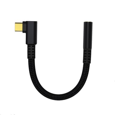 USB-C til 3,5 mm hodetelefonadapter Sort