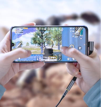 USB-C til 3,5 mm hodetelefonadapter Sort