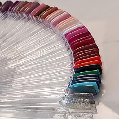 Displaytips / display for neglelakkprøver 50 tips Gjennomsiktig