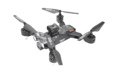 Drone med sammenleggbar design, dobbeltkamera, unngåelse av hindringer Sort