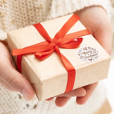 God Jul-klistremerker 1 rull med 500 stk Rose gull