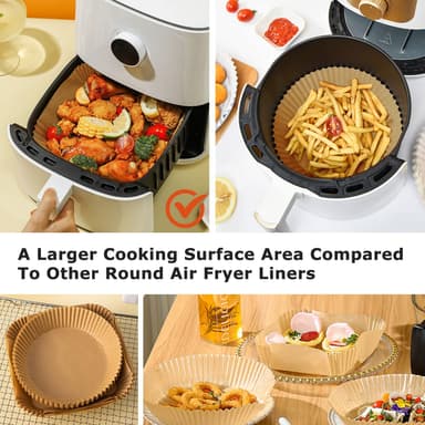 Engangsformer for Air Fryer frityrkoker 20x20 cm 100 stk. Natur