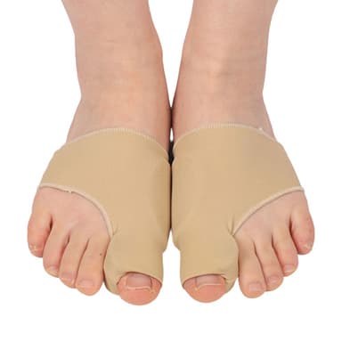 Tåskiller for hallux valgus / Tåskillende støttesokker 1 par Beige