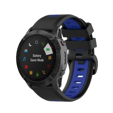Garmin Fenix 5/6 armbånd silikon Svart blå
