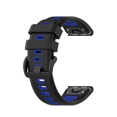 Garmin Fenix 5/6 armbånd silikon Svart blå