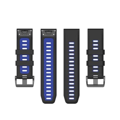 Garmin Fenix 5/6 armbånd silikon Svart blå