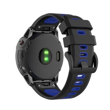 Garmin Fenix 5/6 armbånd silikon Svart blå