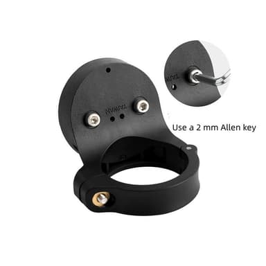 Brakett for montering av Garmin Varia radar-baklys og Edge 130 computer Sort