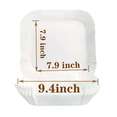 Air Fryer engangspapir med håndtak for frityrkokere 100 stk Hvit 20 cm