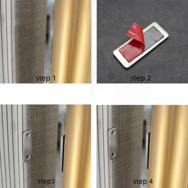 Magnetisk lås / usynlig magnetisk dørstopper, 2 stk. Sort