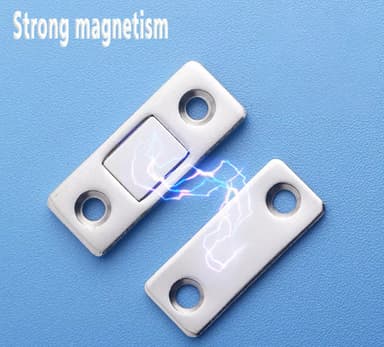 Magnetisk lås / usynlig magnetisk dørstopper, 2 stk. Sort