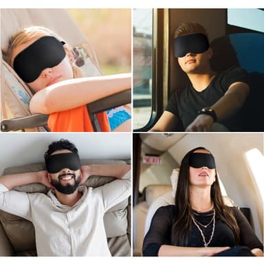Ultra myk sovemaske Sort