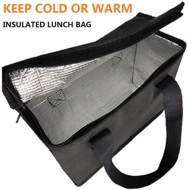 Kjølebag svart 28 cm x 17 cm x 14 cm L