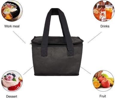 Kjølebag svart 28 cm x 17 cm x 14 cm L