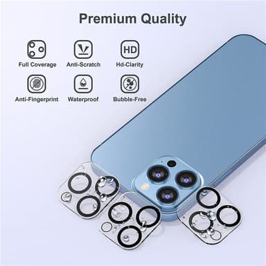 3-pack kamerabeskyttelse herdet glass iPhone 15 Pro