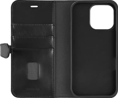 Buffalo iPhone 16 Pro Max 2in1 Leather MagSeries lommebokdeksel (sort)